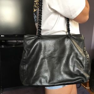 Authentic Prada handbag black leather